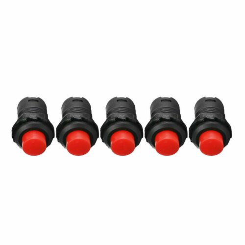 5pcs Red 12V Red Car Dash On-Off Momentary Push Button Horn Doorbell Switch 12mm - Picture 10 of 10