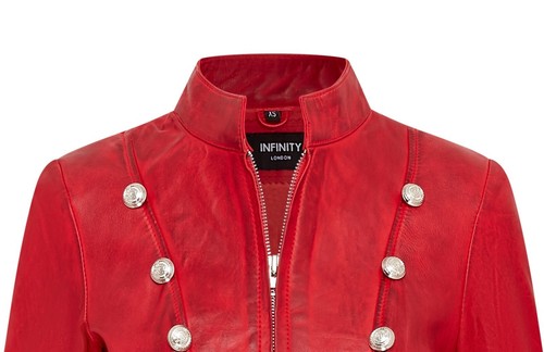 Women's Gothic Full Length Leather Coat Edwardian Victorian Flare Goth Punk - Picture 12 of 13