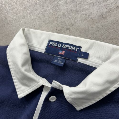 VTG 90s POLO SPORT RALPH LAUREN 1996 NAS 12M YACHT RUGBY SHIRT SIZE L - Picture 4 of 6