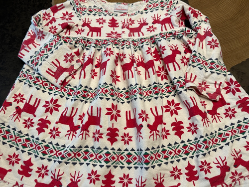 HANNA ANDERSSON REINDEER SNOWFLAKE FAIR ISLE DRESS SZ 4