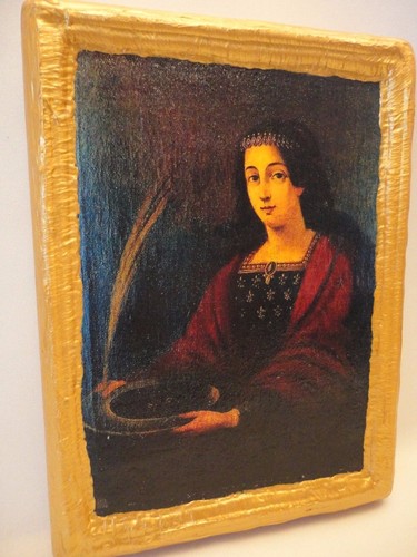 Icon Saint Lucy Lucia Santa Lucia Roman Catholic Icon Ancestry Name Portrait - Picture 2 of 9
