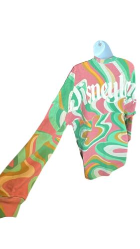 Camiseta Disneyland Resort Spirit Remolino Tie Dye Manga Larga Rosa Verde Naranja Talla S - Imagen 3 de 21