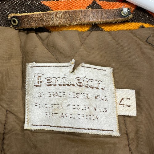 Abrigo Pendleton DE COLECCIÓN Para Hombres 46 Marrón Suroeste Oeste Nativo Lana Azteca Años 70 - Imagen 15 de 20
