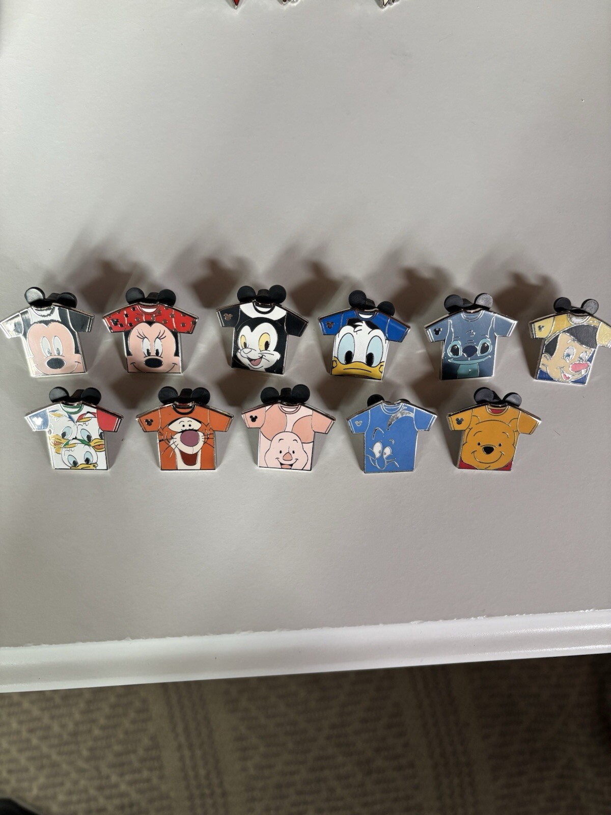 2011 Disney Hidden Mickey T Shirt Pins Set Of 10