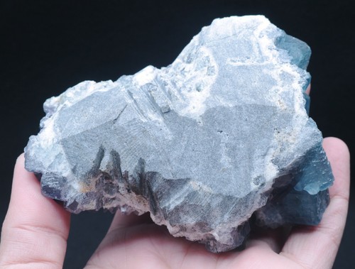 361,7 g Raro Belleza Cubo Azul Púrpura Cristal Fluorita Espécimen Mineral/China - Imagen 12 de 12