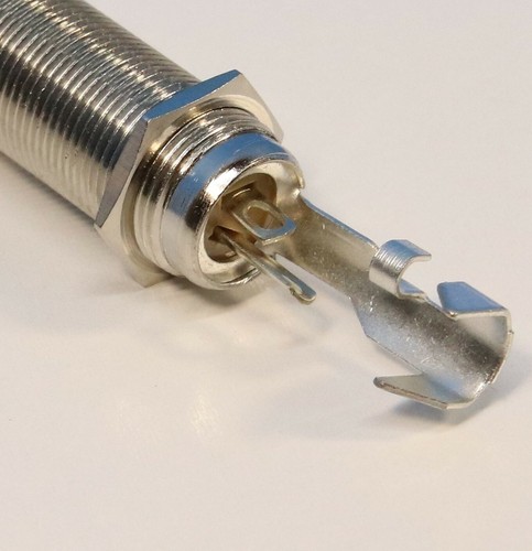 Switchcraft 152B Stereo Long Output Jack 1/4" Threaded Guitar Barrel Input - Picture 2 of 3