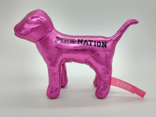 GRAN Victoria Secret PINK NATION EDICIÓN LIMITADA. PELUCHE ROSA DORADO BRILLANTE Y METÁLICO - Imagen 5 de 7