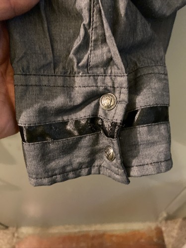 Guess Los Angeles Embroidered Snap up Mens Shirt XXL Rock Saved My Soul - Picture 6 of 11