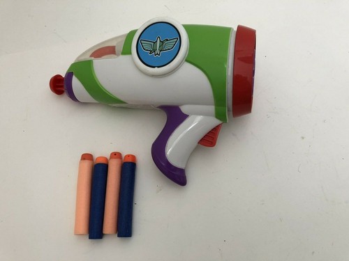 2009 Disney Pixar Toy Story Buzz Lightyear Blaster Gun Mattel Sounds Foam Dart - Picture 3 of 8