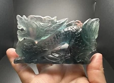 Green Fluorite Dragon Crystal Carving Great Quality Free Shipping