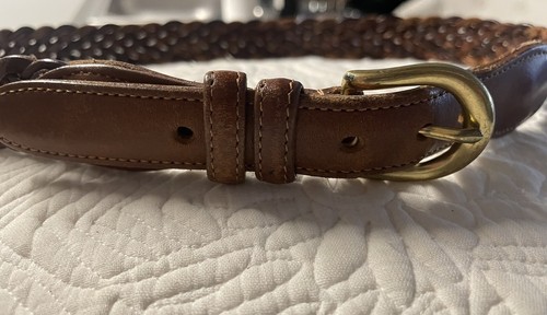 Coach 3850 British Tan Women’s Braided Leather Belt - Size 30 - Picture 4 of 9
