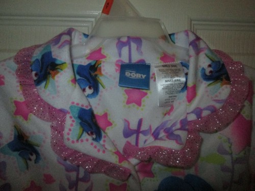 Finding DORY Girls Flannel 2 pc Pajama Set Button Down Shirt Pants Size 6/6x NEW - Picture 4 of 10