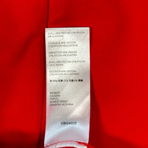 Anthropologie Mock Neck Ruffle Hem Top Women's Medium Red Sleeveless Knit Peplum - Bild 11 von 12