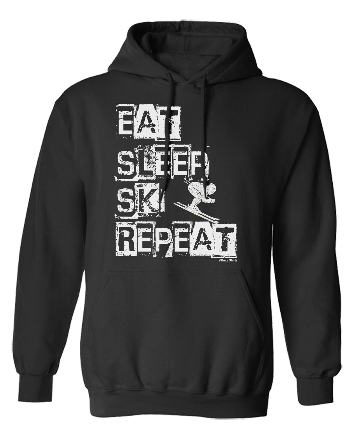 VETEMENTS Felpa con cappuccio o felpa Eat Sleep SKI Repeat regalo Natale sci abbigliamento invernale
