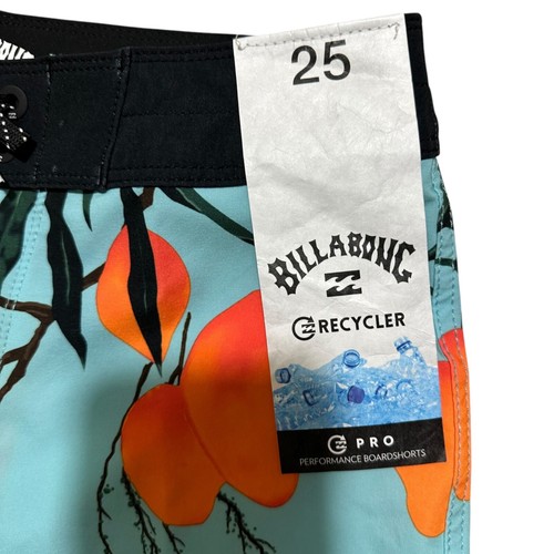 Billabong Big Boys Size 25 Blue Black Mango Print Sundays Pro Boardshorts NWT - Picture 4 of 7