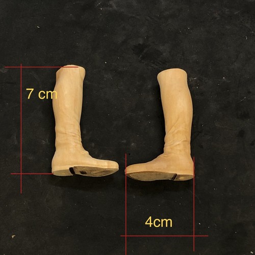 Piedi legno uomo scarpa restauro pastori 4 cm suola figura presepe Napoletano - Foto 6 di 8