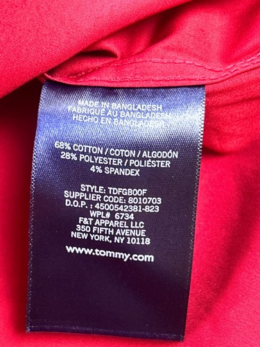 Boys Tommy Hilfiger L/S Button Shirt & Tie Stretch Holiday Red Size 20 NWT $44 - Picture 10 of 11