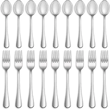 8 Pcs Forks and Spoons Silverware Set,Food Grade Stainless Steel Flatware Cutler