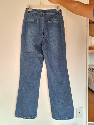 CIDER new vintage denim washed front pocket flared jeans medium - Picture 2 of 4