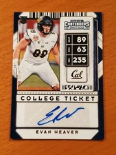 2020 Contenders Draft #201 Evan Weaver California Rookie Auto C