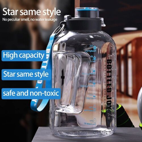 Große 1,5 Liter Gym Fitnessstudio Trinkflasche Sportflasche Wasser BPA frei - Bild 3 von 21