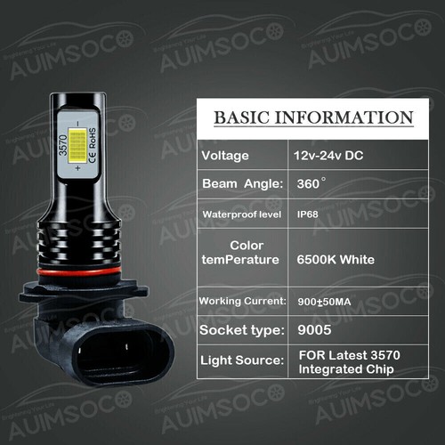 For GMC Sierra 2500&HD 2015 2014 2013-2007 Combo LED Headlight Hi-Low Beam Bulbs - Picture 10 of 12