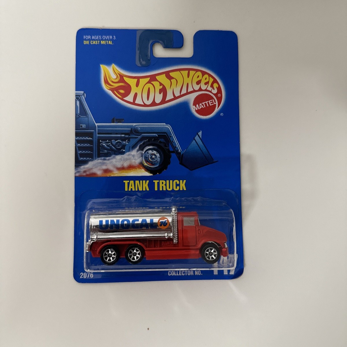 1992 Hot Wheels Tank Truck Col. #147 (Orange) (7 Spoke Hub Wheels