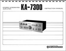 Kenwood KA-7300 Integrated Amplifier Owners Manual