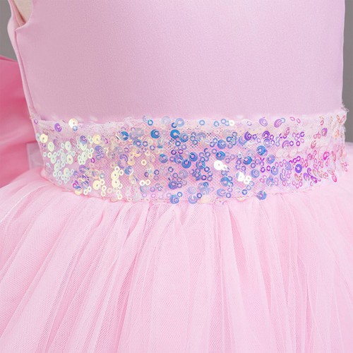 Toddler Girls Tutu High Waist Formal Dress Child Party Wedding Birthday Summer - Picture 48 of 73