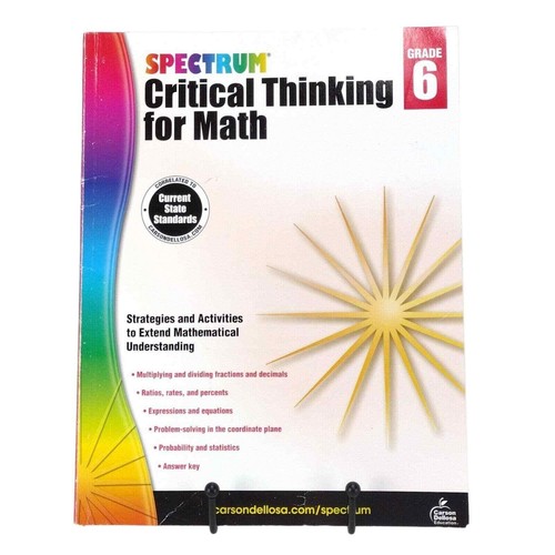 Spectrum Critical Thinking for Math Grade 6 Paperback - Imagen 1 de 9