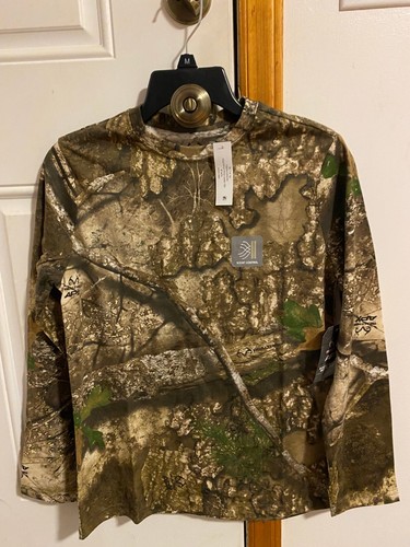 NEW BOY'S SIZE 14-16 REALTREE APX SCENT CONTROL HUNTING CAMO LONG SLEEVE T-SHIRT - Picture 3 of 8