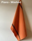 Charvet Éditions "Piano" (Orange), Washed, linen union tea towel. Made in France