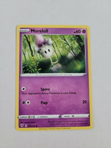 Pokemon Darkness Ablaze Morelull Common Card 079/189 NM - Picture 2 of 3