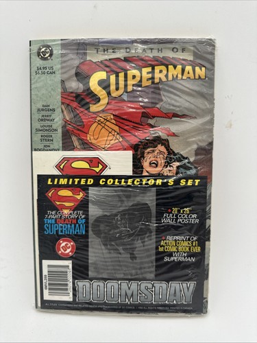 Death of Superman 1993 TPB Collector's Set w/Action Comics #1 & Poster - Bild 1 von 2