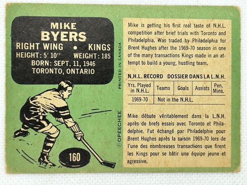 AUTOGRAPHED 1970-71 O-PEE-CHEE HOCKEY CARDS YOU SELECT - Picture 207 of 320