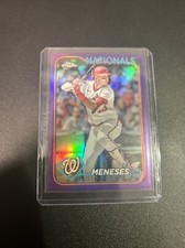 2024 Topps Chrome Joey Meneses Purple Washington Nationals 181/250