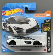 Hot Wheels Nightburnerz 9/10 White McLaren Senna#233/250 SHORT CARD! Read