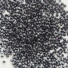 100pcs 2.5mm Round Brilliant 100 Natural Black Spinel, Best For Setting
