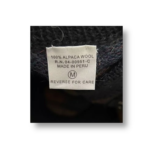 Nuovo maglione lana di alpaca Peru Unlimited M multicolore maglia geometrica pullover morbido - Foto 5 di 8