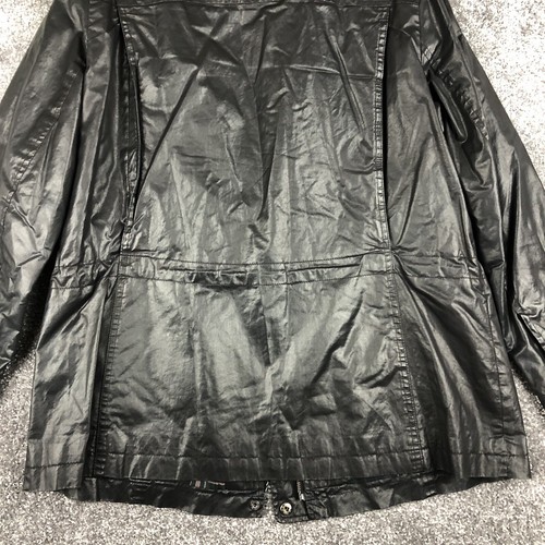 AX Armani Exchange Vintage Black Leather Jacket Coat Women Size Small - Picture 10 of 16