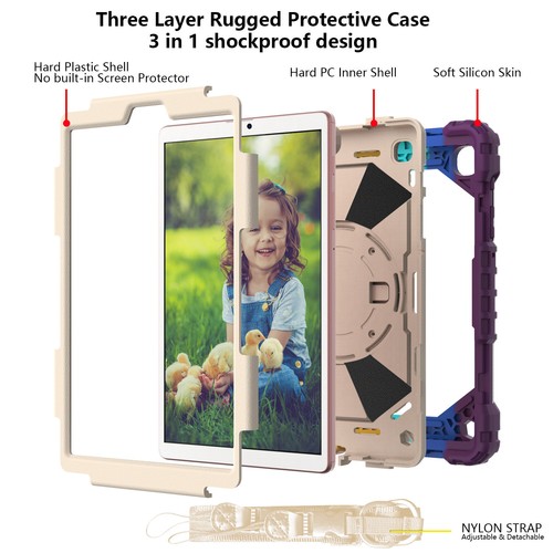 For Samsung Galaxy Tab A7 10.4''/ A7 Lite 2021 Hybrid Shockproof Stand Case - Picture 100 of 108