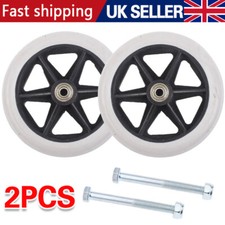 2x Heavy Duty Wheelchair Replacement Front Wheel Smooth Caster Wheels UK