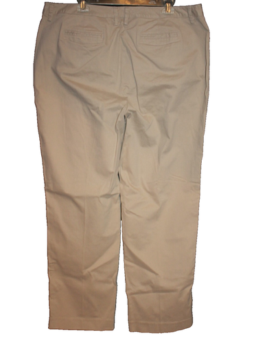 Talbots Classic Fit Stretch Khaki Tan Pants Size 18W Work Office 40x31 NEW NWT - Picture 2 of 2