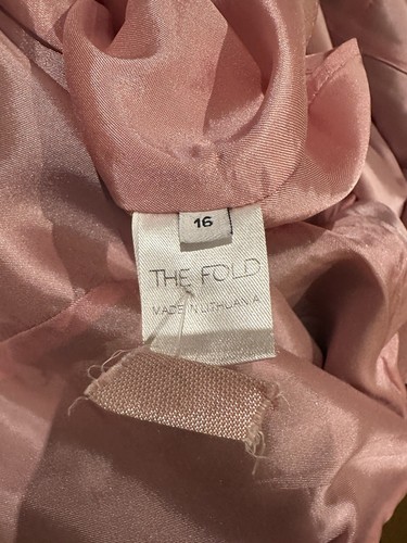 Abito The Fold bordeaux misto lana vergine manica lunga taglia UK16/US12 - Foto 5 di 6
