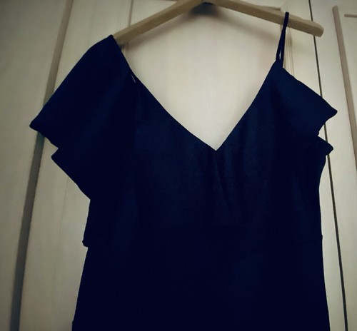 NEW Ted Baker Keomi Navy Blue Satin Occasion Midi Dress TB 3 (Size 12) RRP £225 - Picture 12 of 14