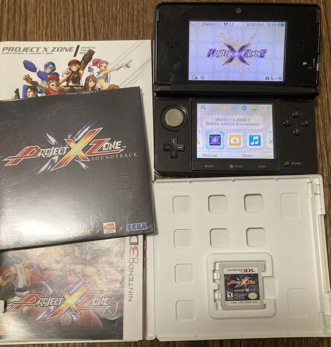 プロジェクト　クロスゾーン　1  2  セット　Nintendo 3DS Nintendo 3DS System Black Project X Zone 1+2 Music Cd Art