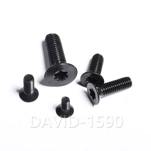 Bullone viti torx testa piatta svasata in acciaio legato nero M3 M4 M5 M6 M8 M10 - Foto 5 di 5
