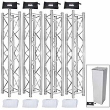 Global Truss SQ-4112 6.56FT 2.0m F34 Square Truss Segments  White Covers 4 Pack