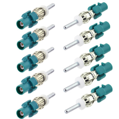Fakra to DIN Plug Car Radio Stereo Aerial Antenna Connector Adapter 10-pack