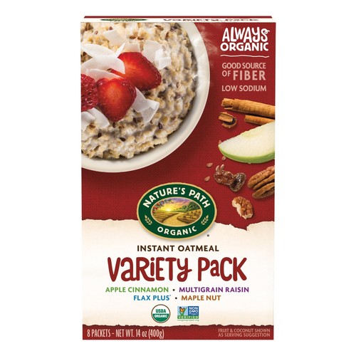 Nature's Path Organic Variety Pack Oatmeal 14 oz Pack of 6 Non-GMO